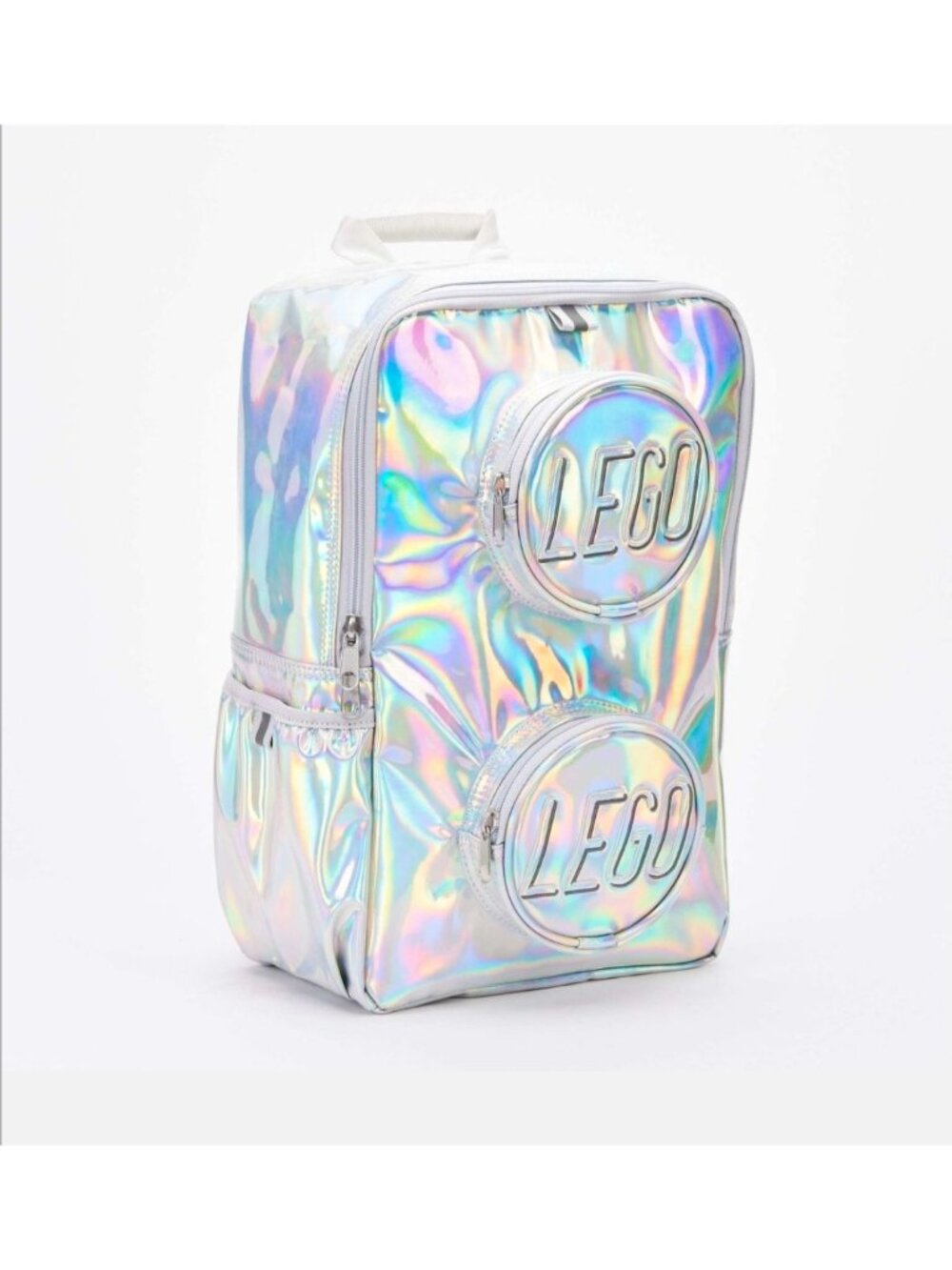 LEGO Brick Backpack boy girl Holographic silver
